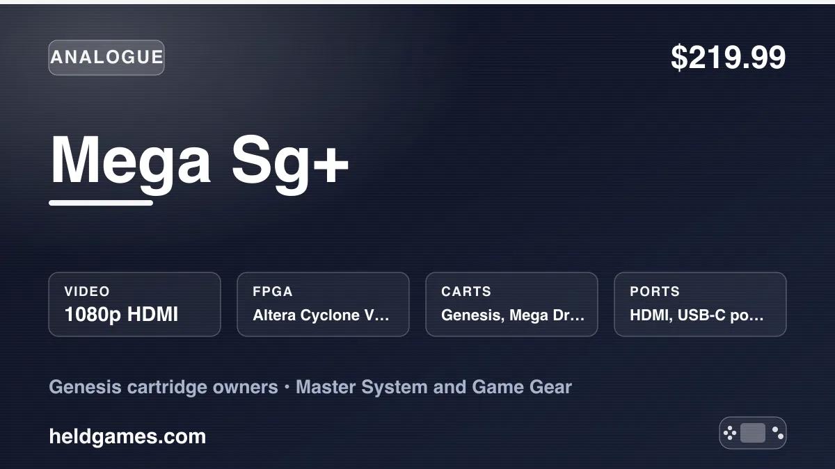 Analogue Mega Sg+ retro handheld