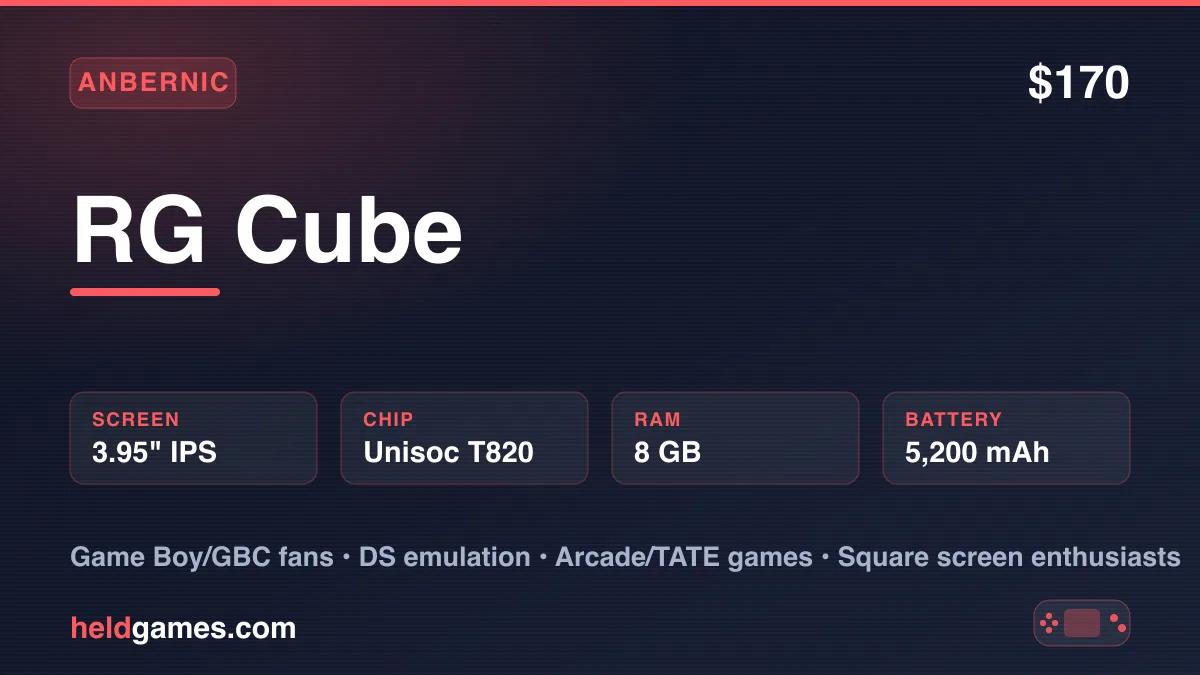 Anbernic RG Cube retro handheld gaming device