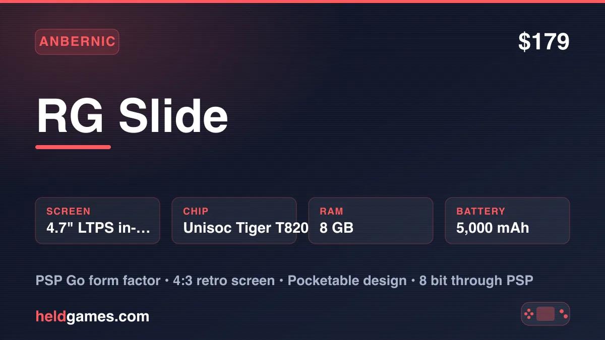 Anbernic RG Slide retro handheld gaming device