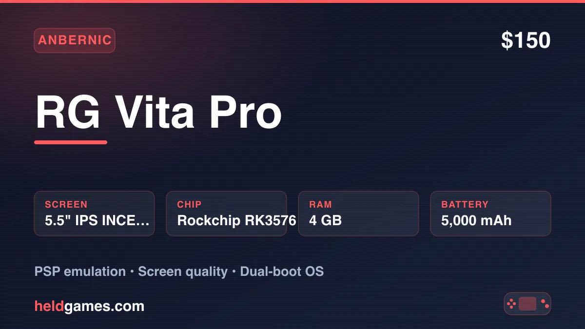 Anbernic RG Vita Pro retro handheld gaming device
