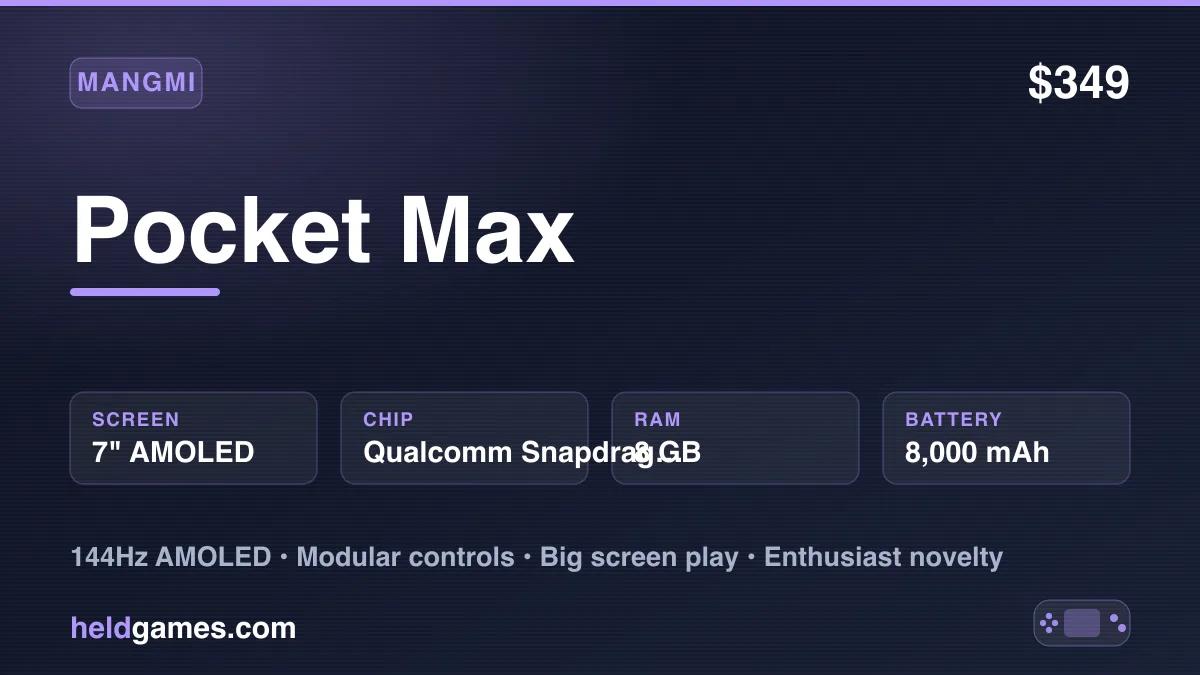 Mangmi Pocket Max retro handheld gaming device