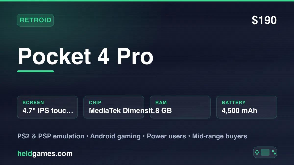 Retroid Pocket 4 Pro retro handheld gaming device