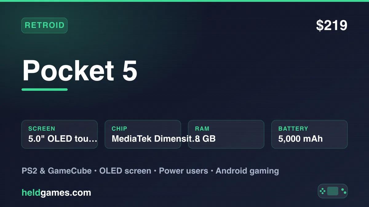 Retroid Pocket 5 retro handheld gaming device