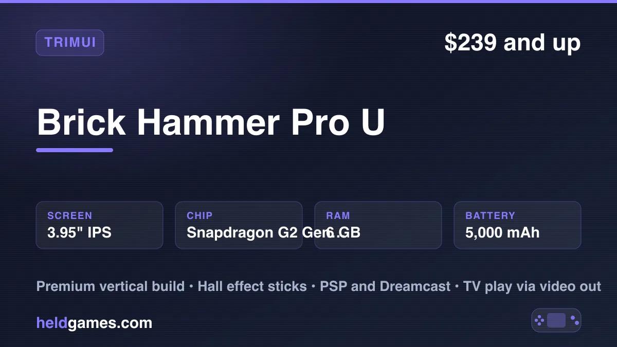 Trimui Brick Hammer Pro U retro handheld