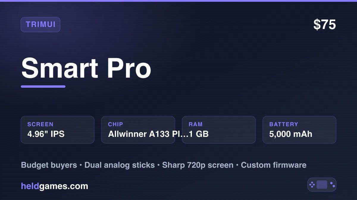 Trimui Smart Pro retro handheld gaming device