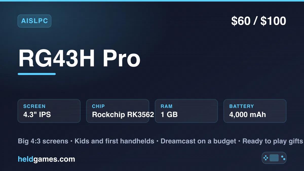 AISLPC RG43H Pro retro handheld front view