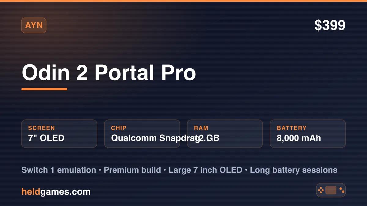 AYN Odin 2 Portal Pro Snapdragon 8 Gen 2 Android handheld