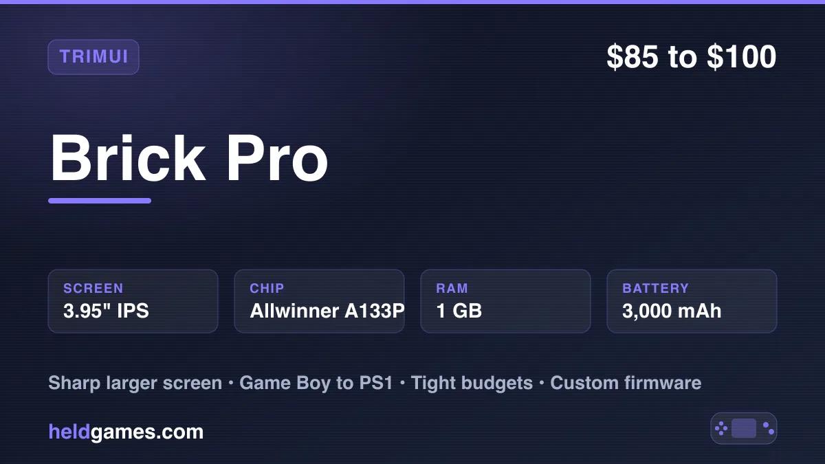 Trimui Brick Pro retro handheld