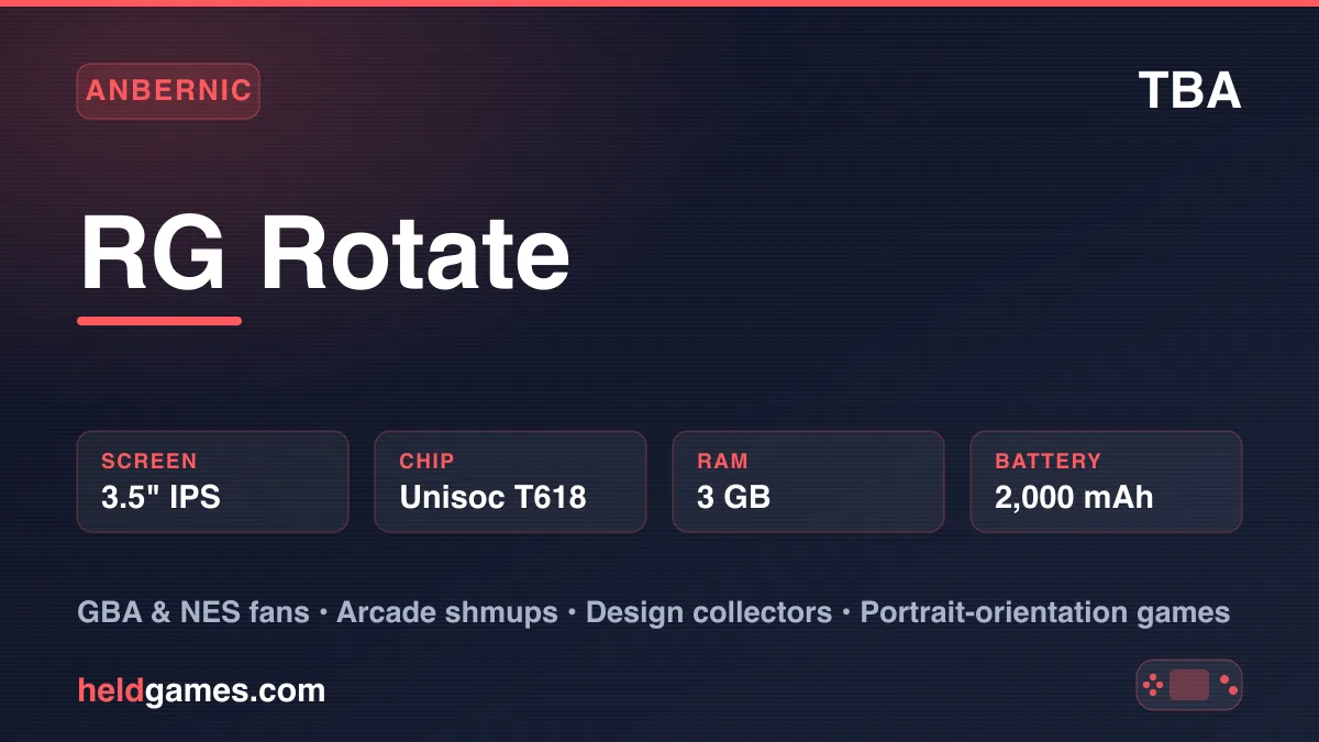 Anbernic RG Rotate retro handheld gaming device
