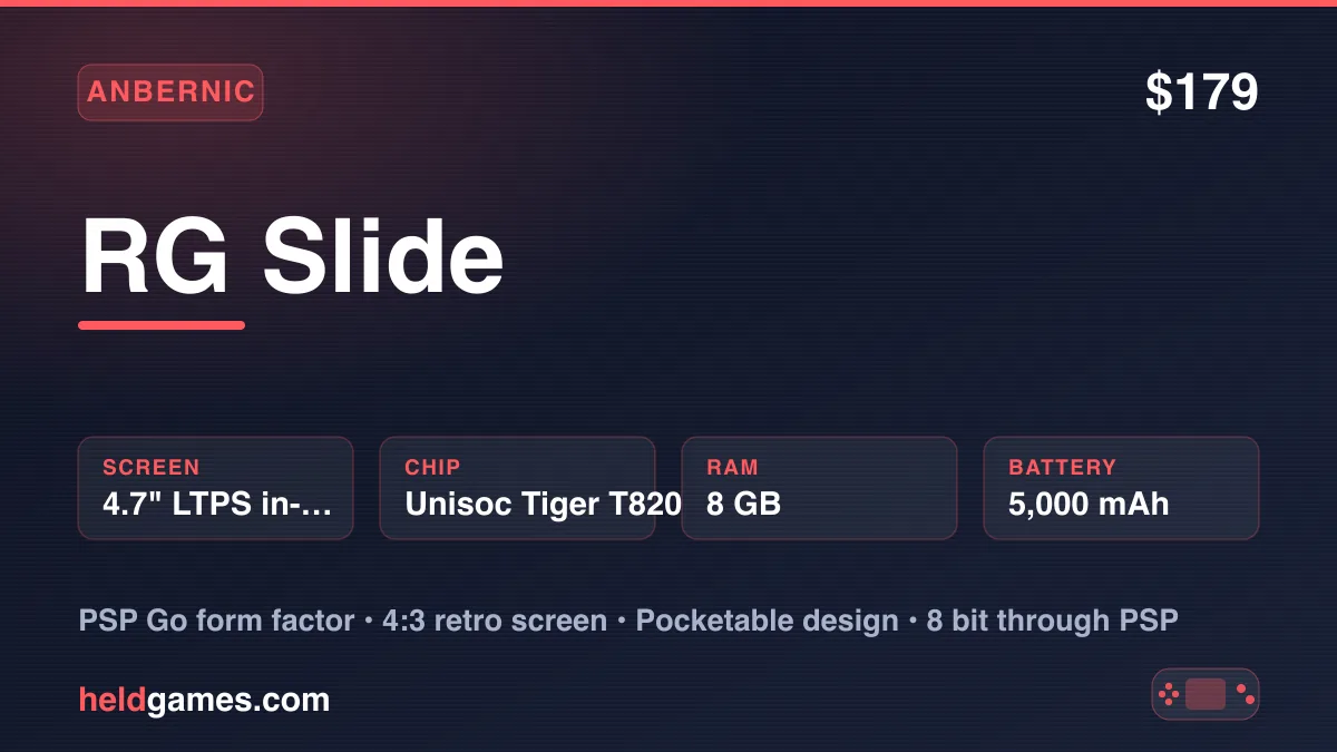 Anbernic RG Slide retro handheld gaming device