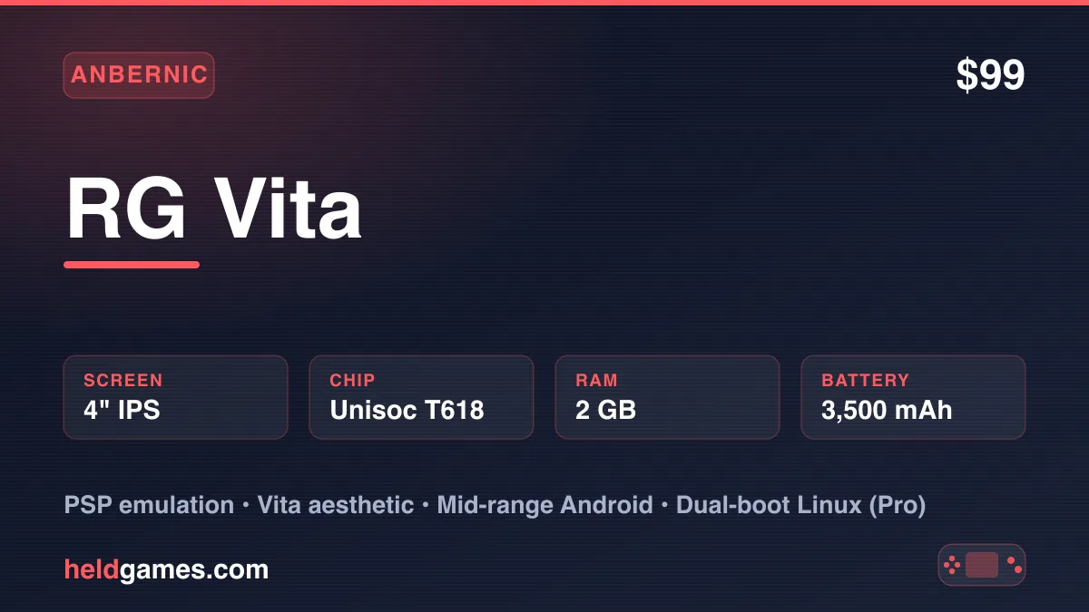 Anbernic RG Vita retro handheld gaming device