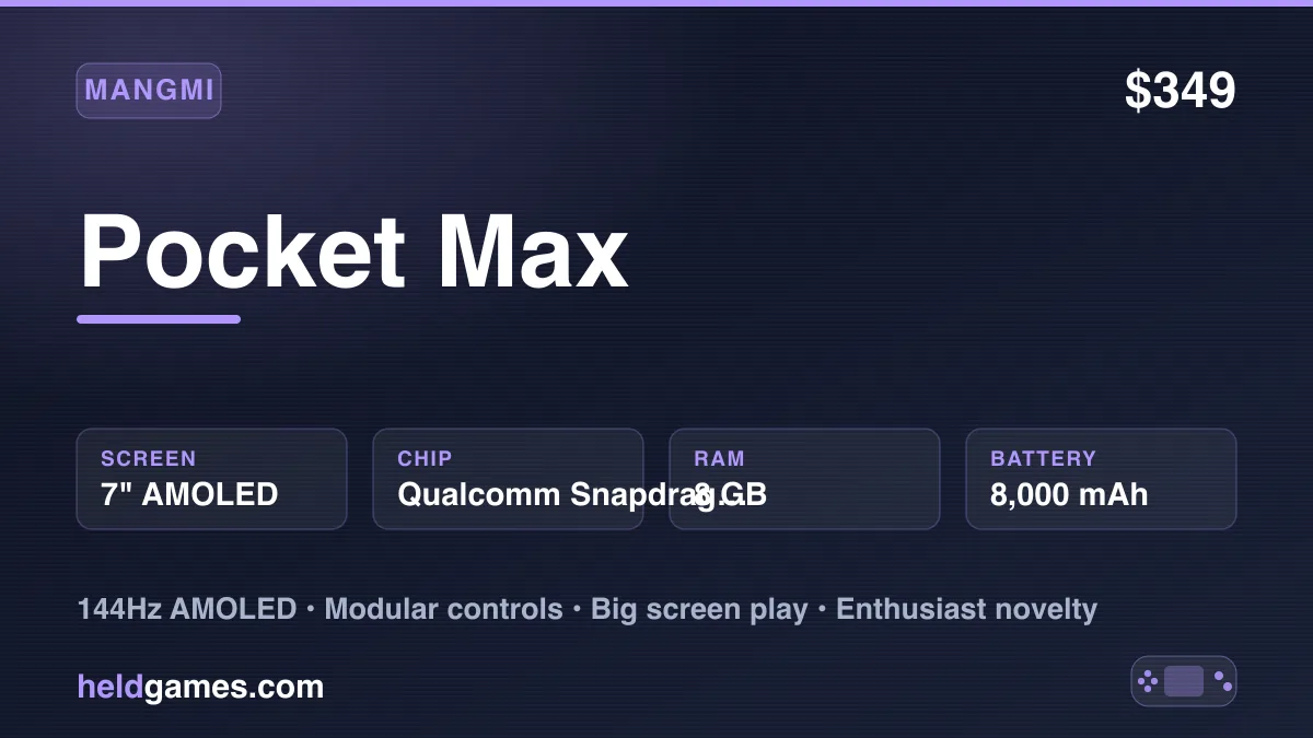 Mangmi Pocket Max retro handheld gaming device