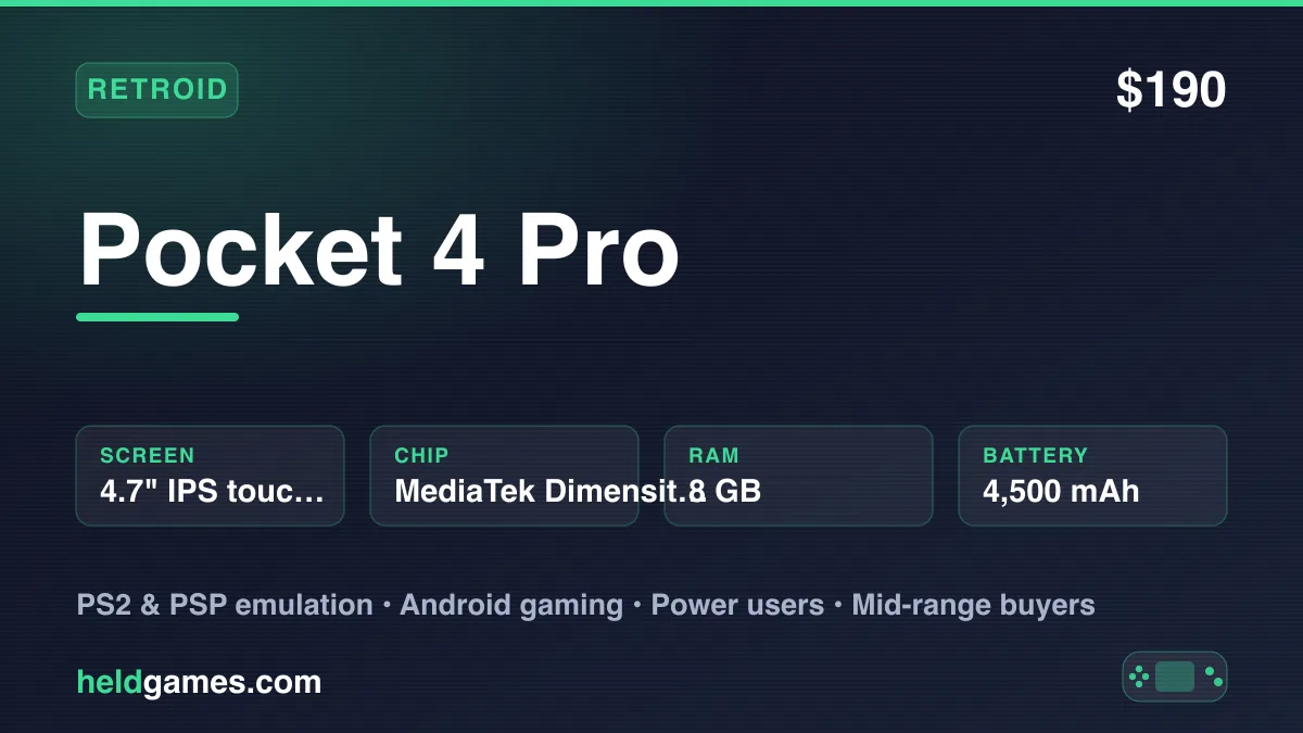 Retroid Pocket 4 Pro retro handheld gaming device