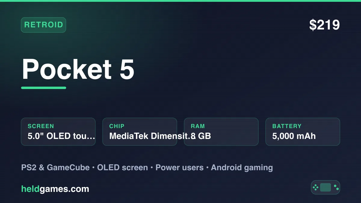 Retroid Pocket 5 retro handheld gaming device